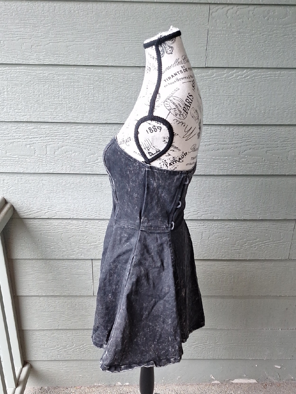 Vintage Betsey Johnson Collection Sweetheart Neckline Denim Party Dress 4 - Picture 10 of 15